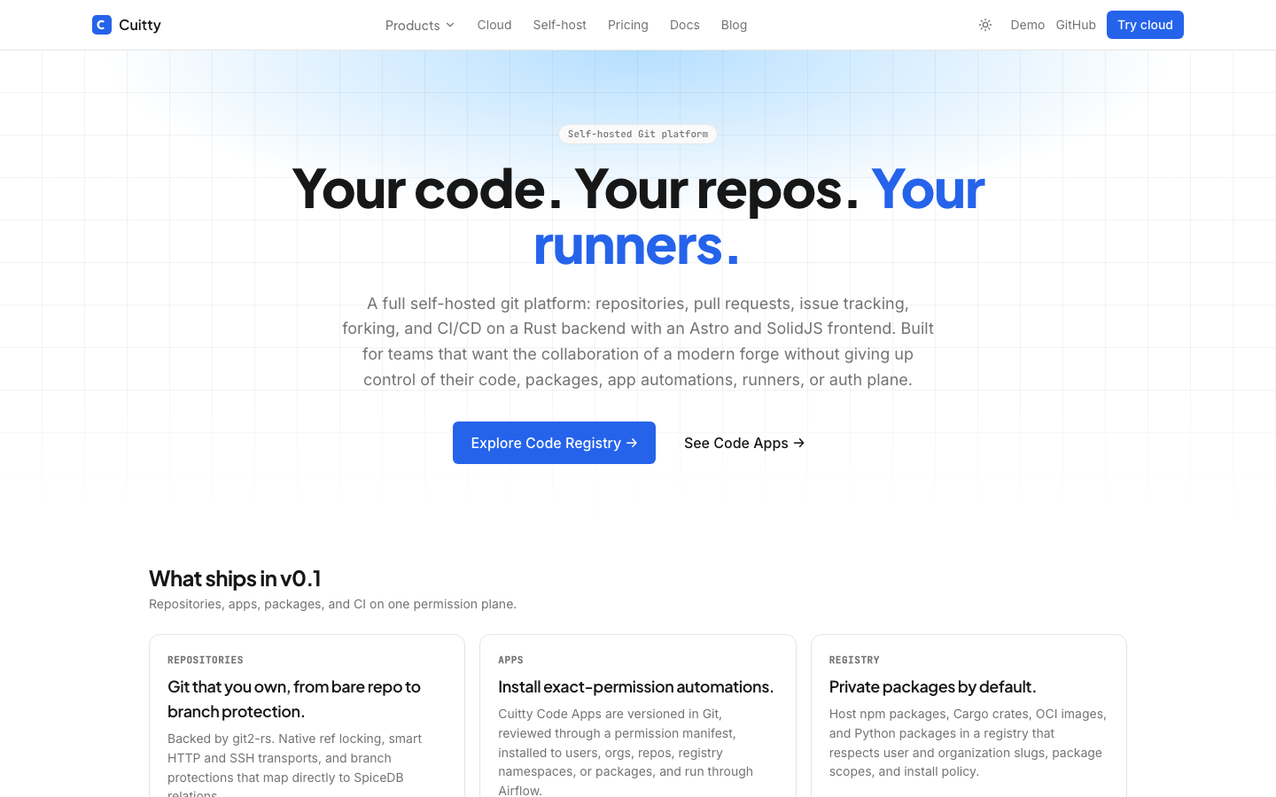 Cuitty Code product page