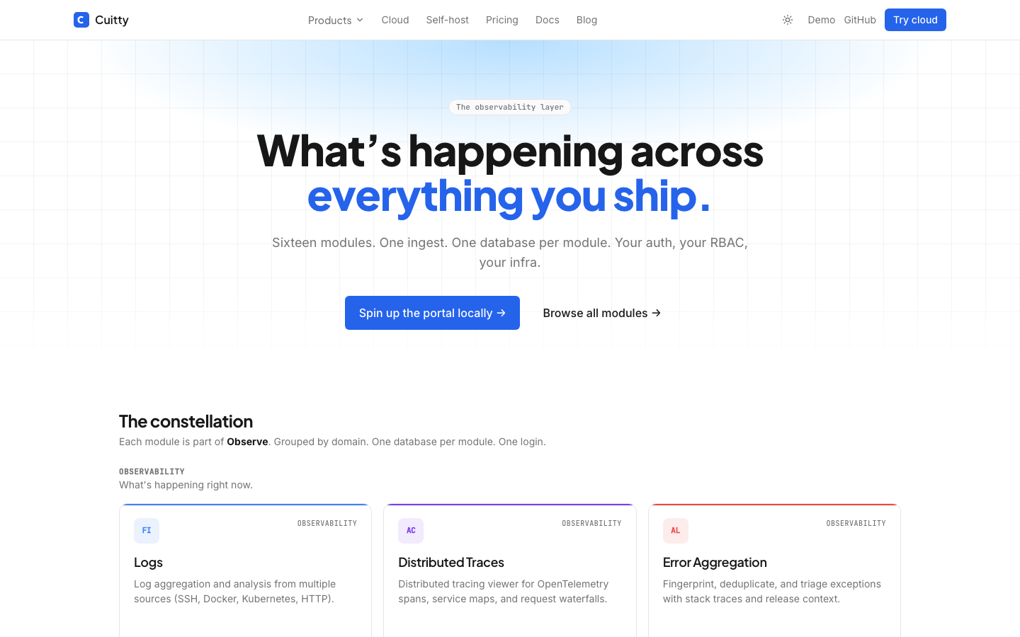 Cuitty Observe product page