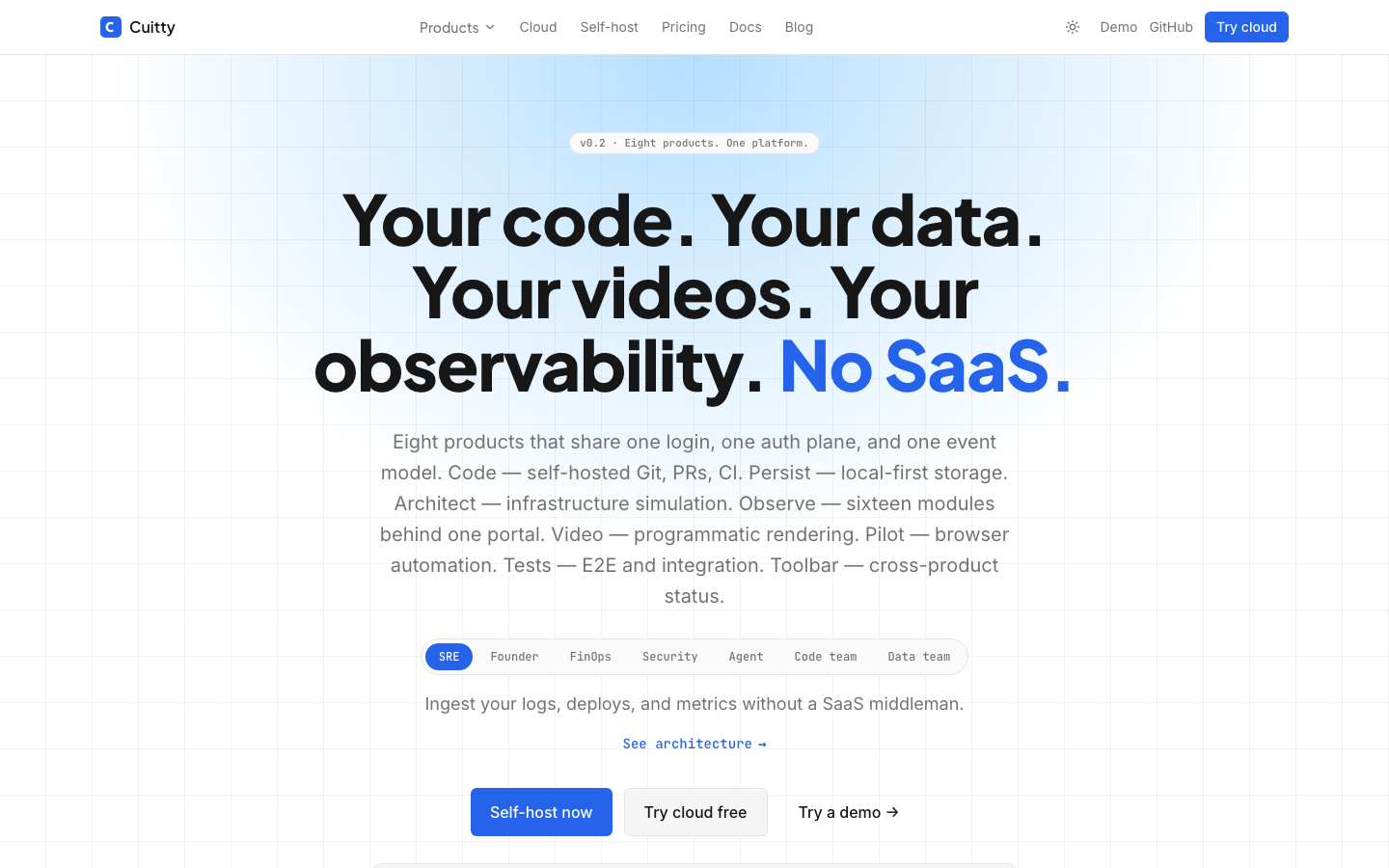 Cuitty public homepage
