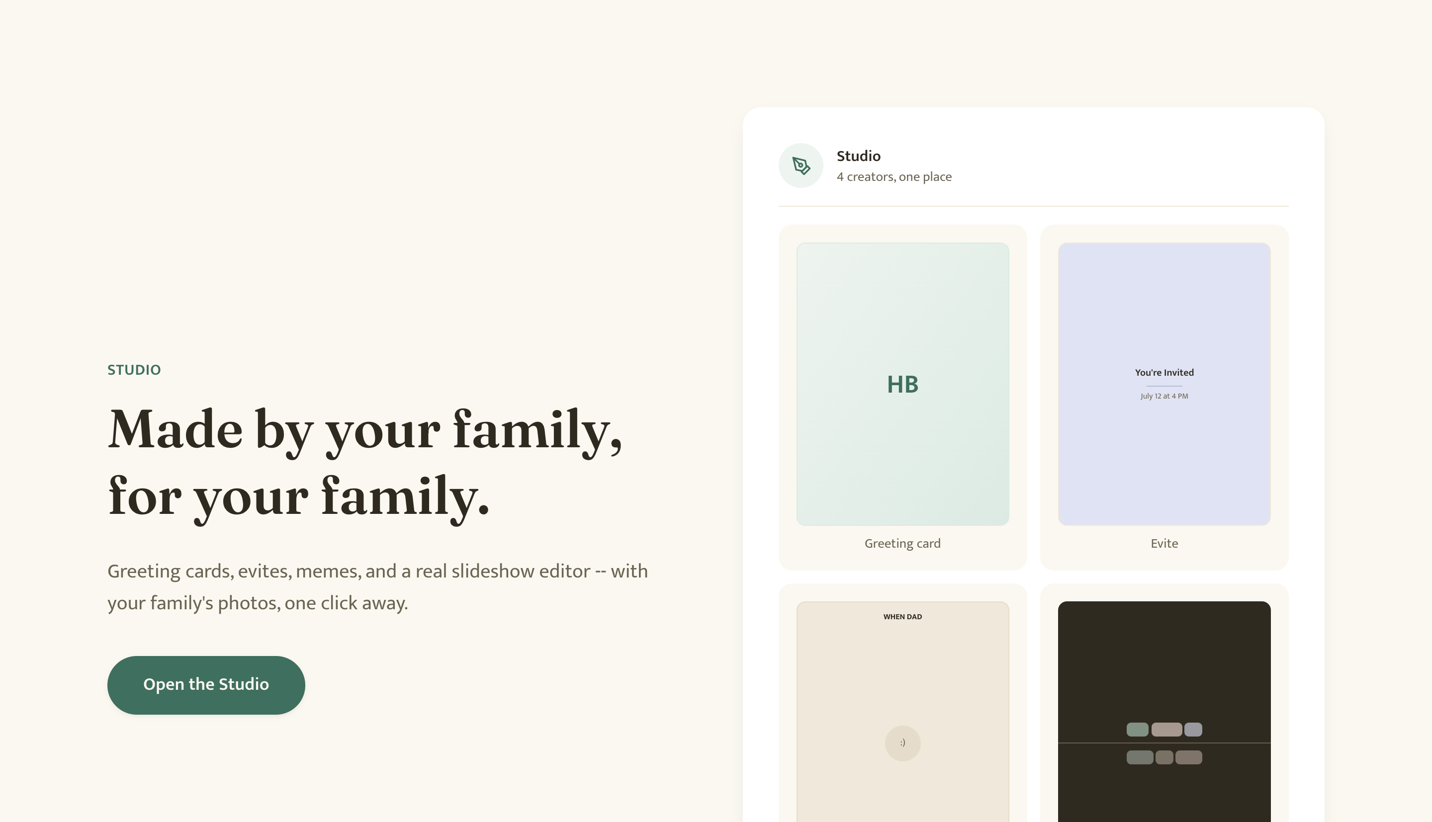 GPFamily Creative Studio features