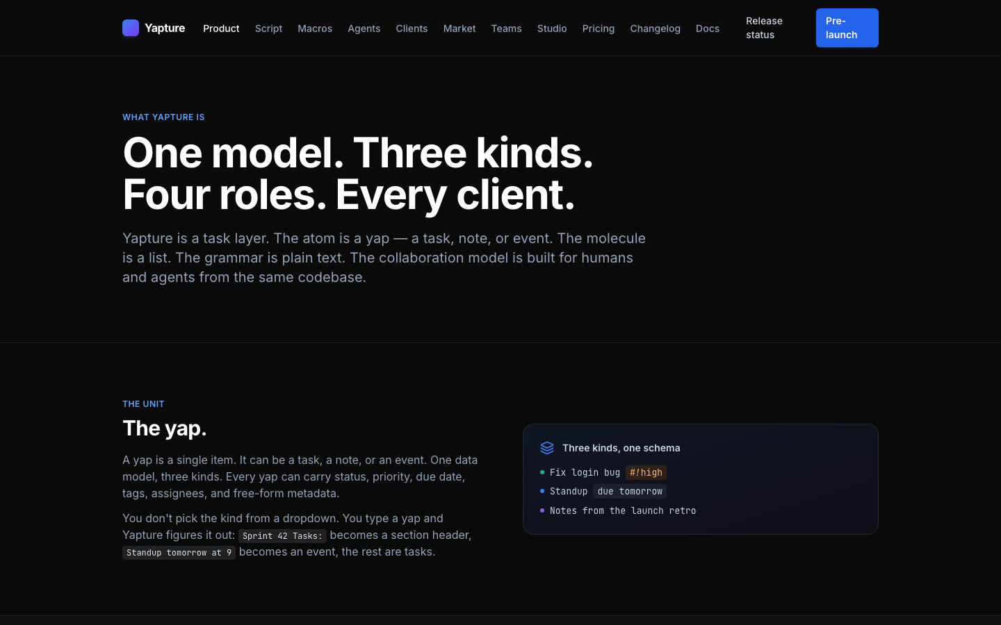 Yapture product page